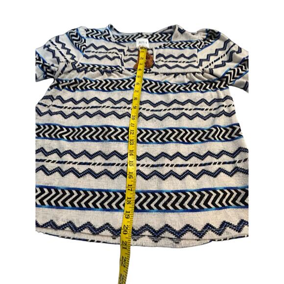 Misa Los Angeles Althea Blue Zig Zag Top - Size XS - Picture 8 of 10
